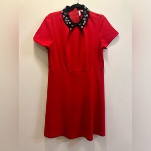 Elle beaded collared dress